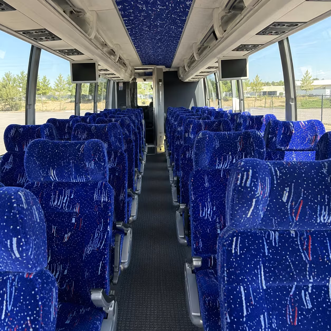 56 passenger charter bus interior
