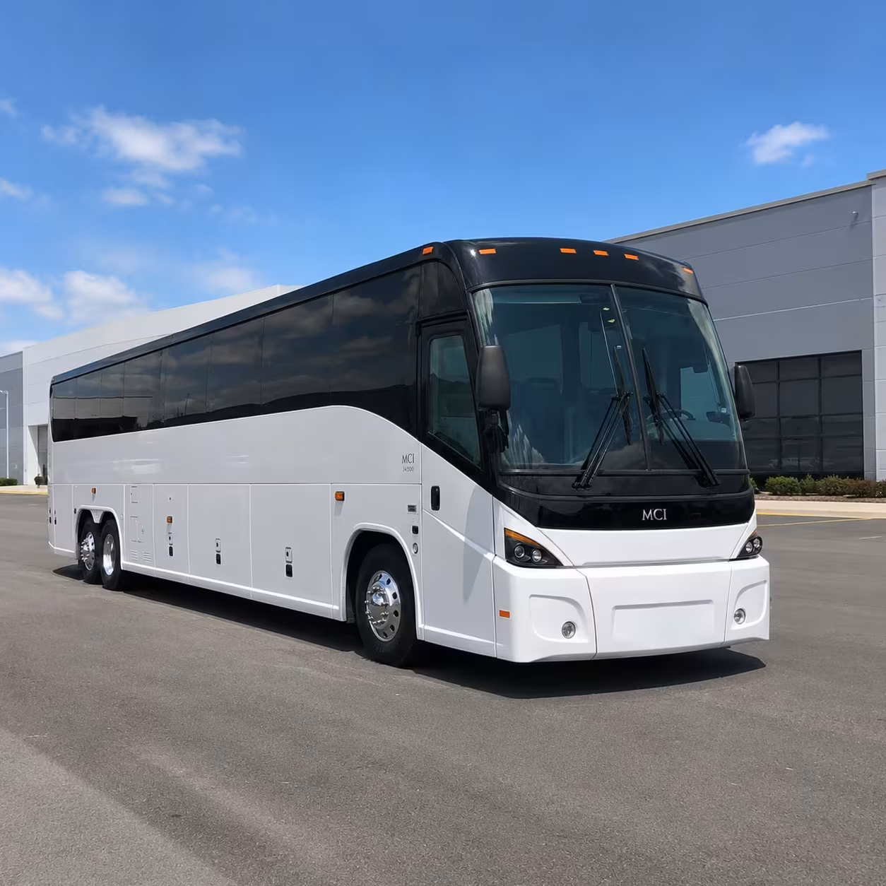 full size charter buses for large mission weddings