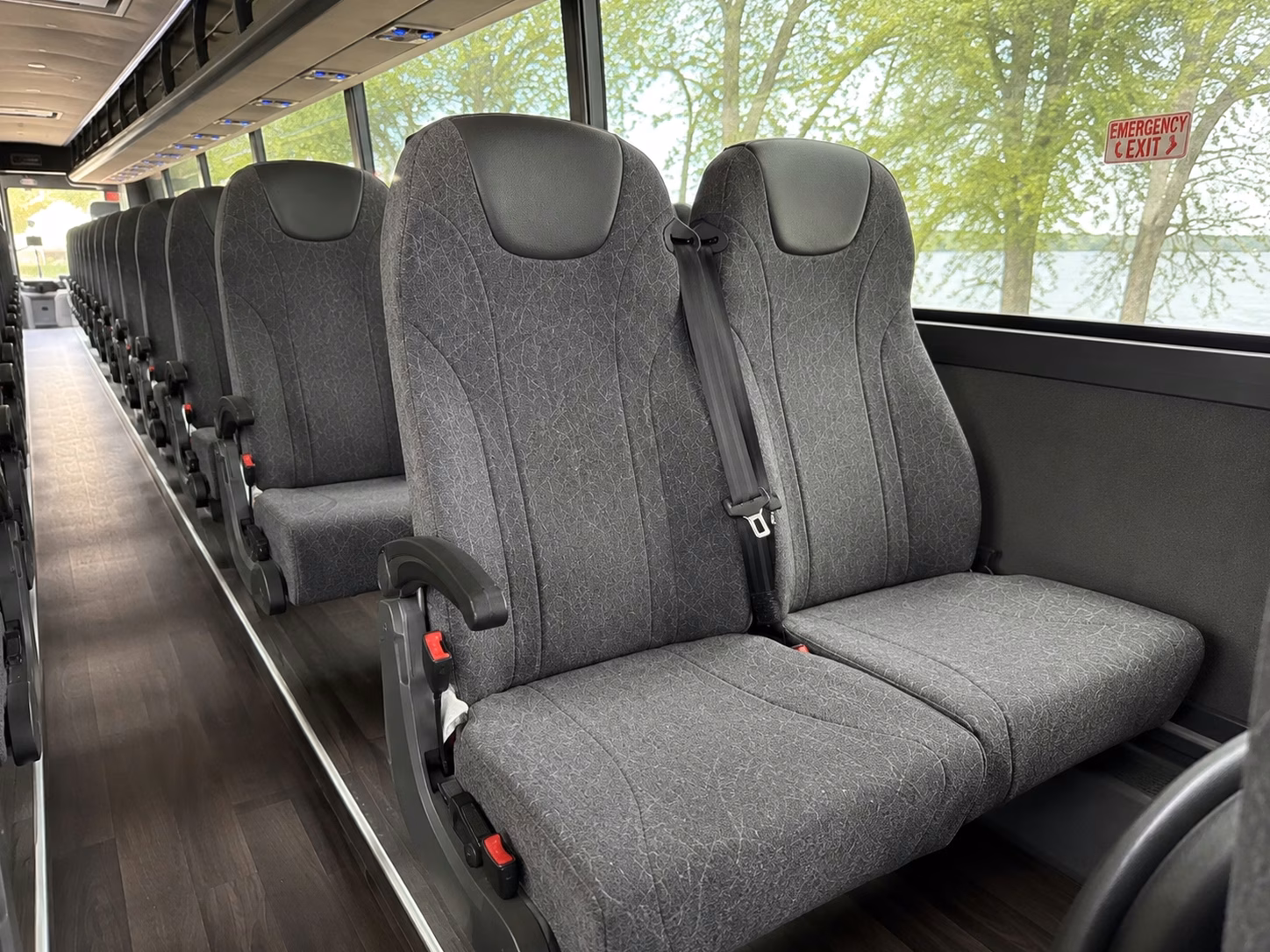 mission charter bus interior