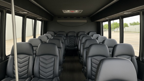 mission 28 passenger minibus inside