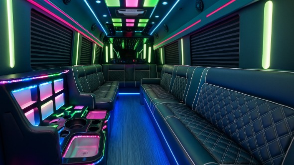mission party bus rental interior