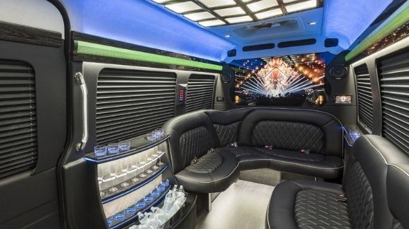 mission sprinter limo rental inside
