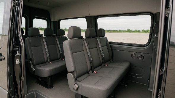 mission sprinter van with driver inside