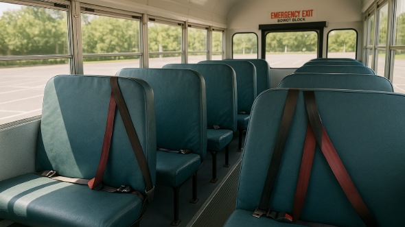 school bus rental interior mission