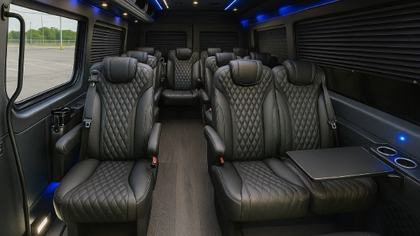 sprinter van with driver interior mission